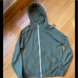 Myles zip up hoodie in olive